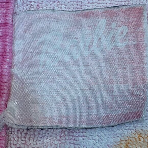 Barbie Beach Towel 90s Vintage 100% Cotton Flower Power 52"x 27” Orange - Picture 6 of 6